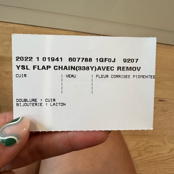 Saint Laurent Uptown YSL Monogram Grain de Poudre Wallet on Chain w/ Card Case - Picture 4 of 11